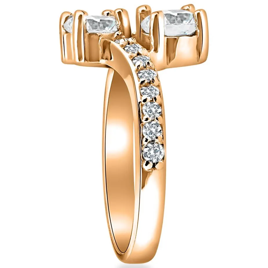 1 1/2 cttw Forever Us 2-Stone Diamond Engagement Forever Us Ring 14k Rose Gold