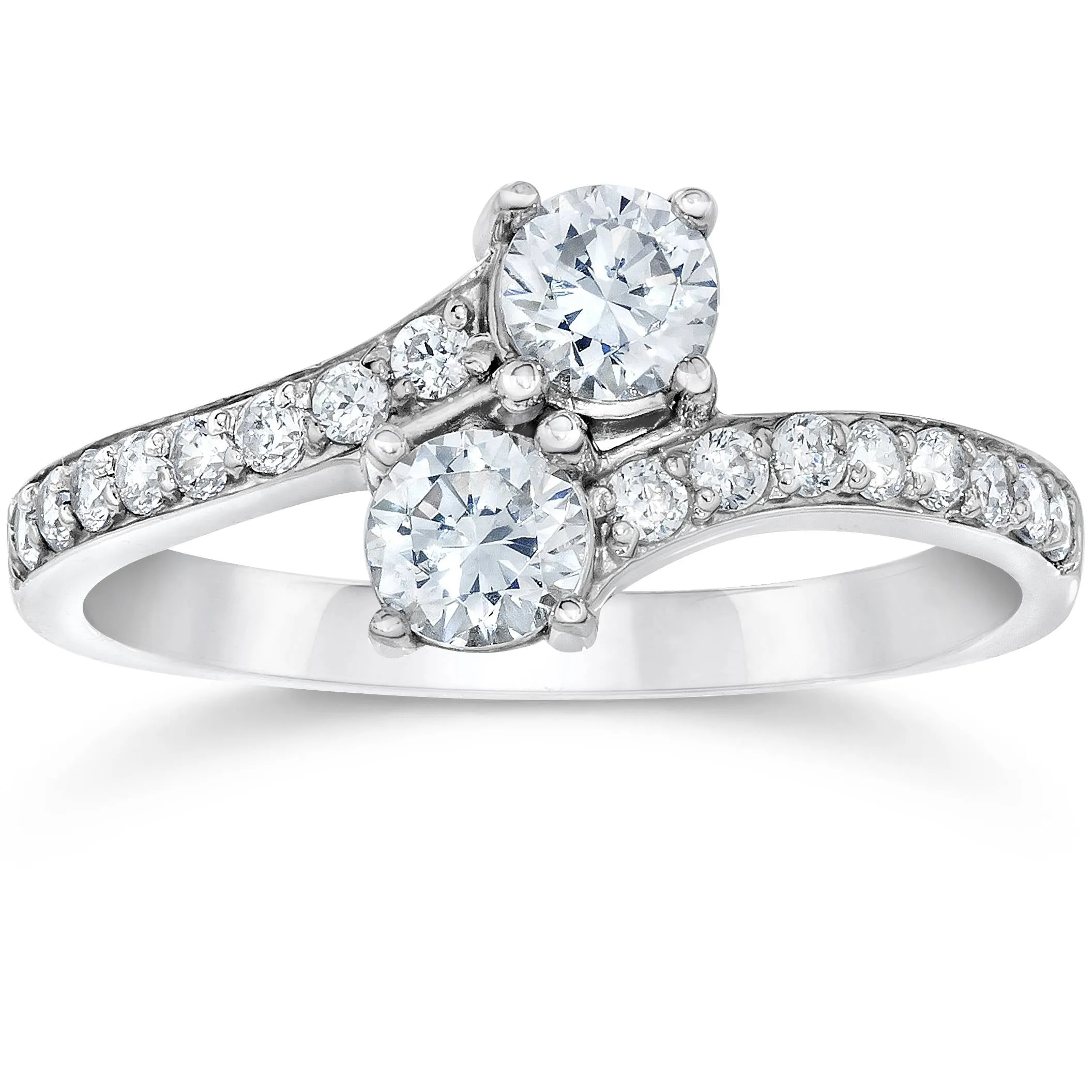 1 1/2 cttw Forever Us 2-Stone Diamond Engagement Forever Us Ring 14k White Gold