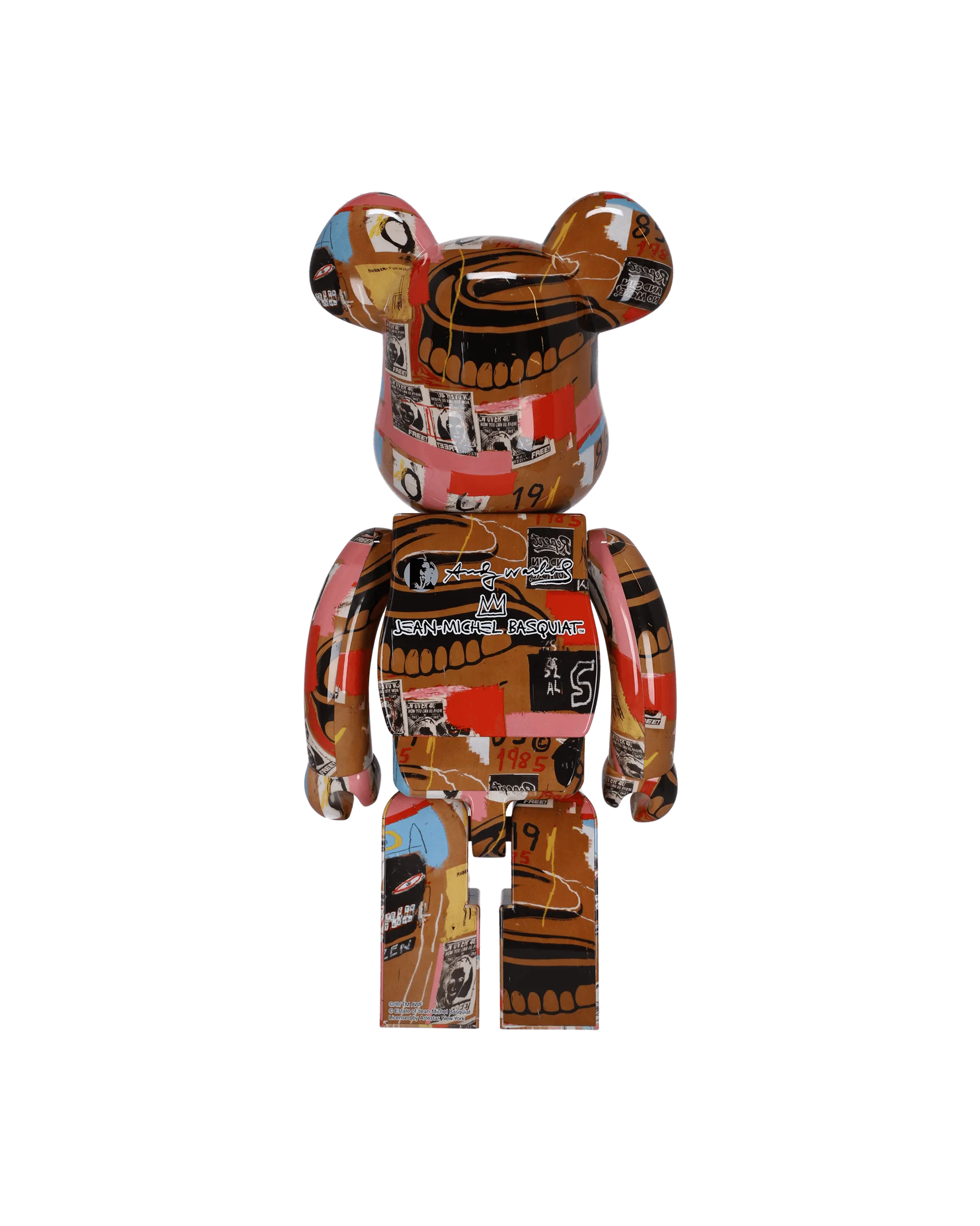 1000% Andy Warhol x Jean Michel Basquiat Be@rbrick Multicolor