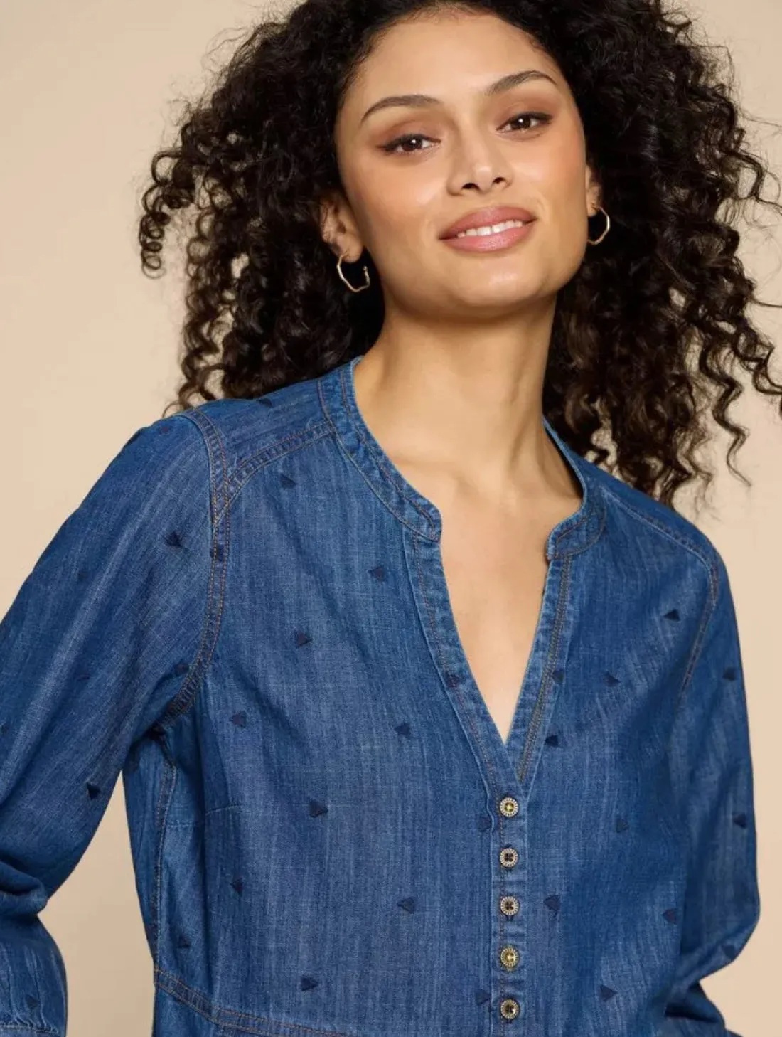 440471 Naya Denim Midi Dress