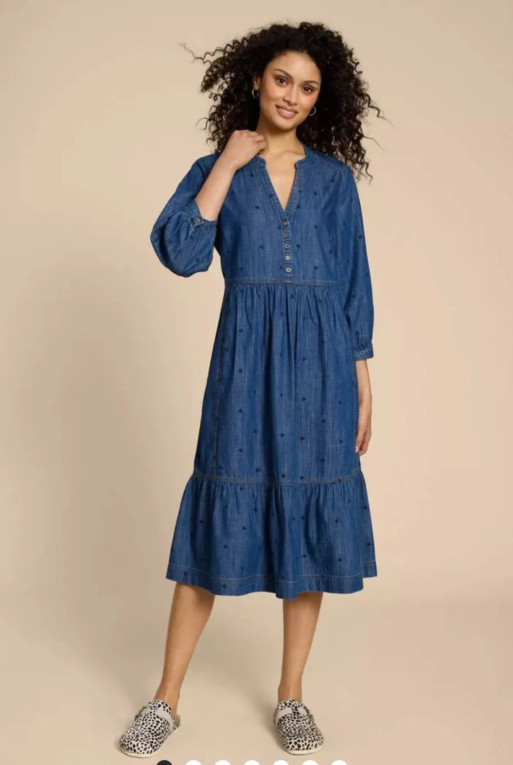 440471 Naya Denim Midi Dress