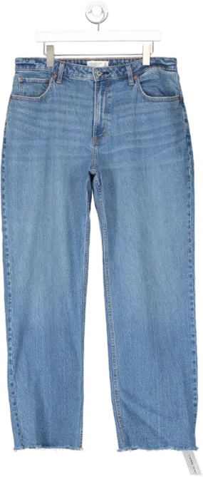 Abercrombie & Fitch Blue The 90's Relaxed High Rise Jean W33