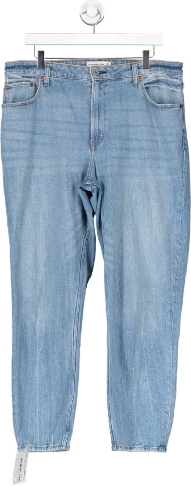 Abercrombie & Fitch Blue The Mom High Rise Jean UK 16