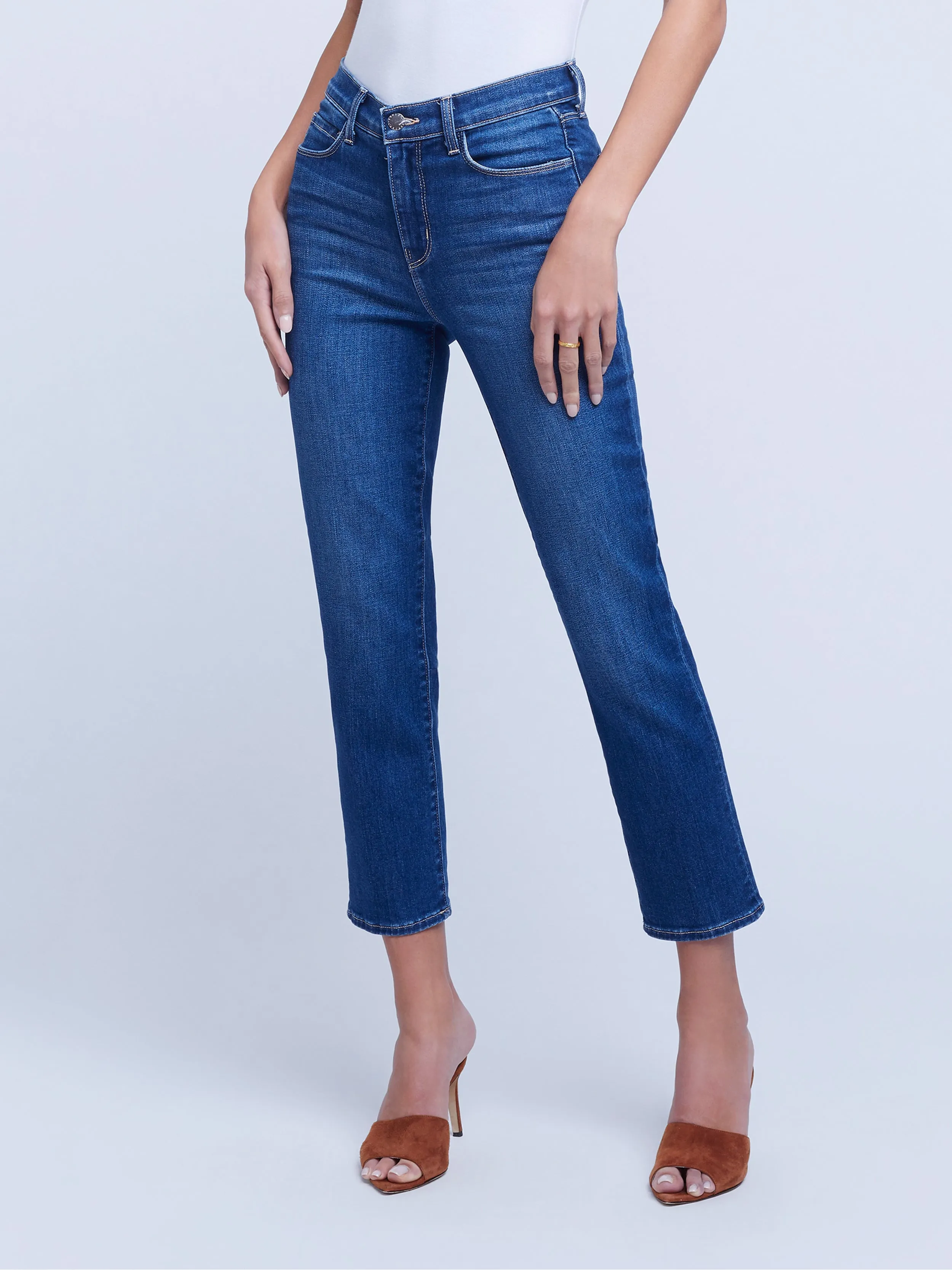 ALEXIA HIGH RISE CROP CIGARETTE JEAN (BYERS) - L'AGENCE