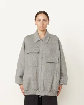 Angora Oversized Bomber Jacket