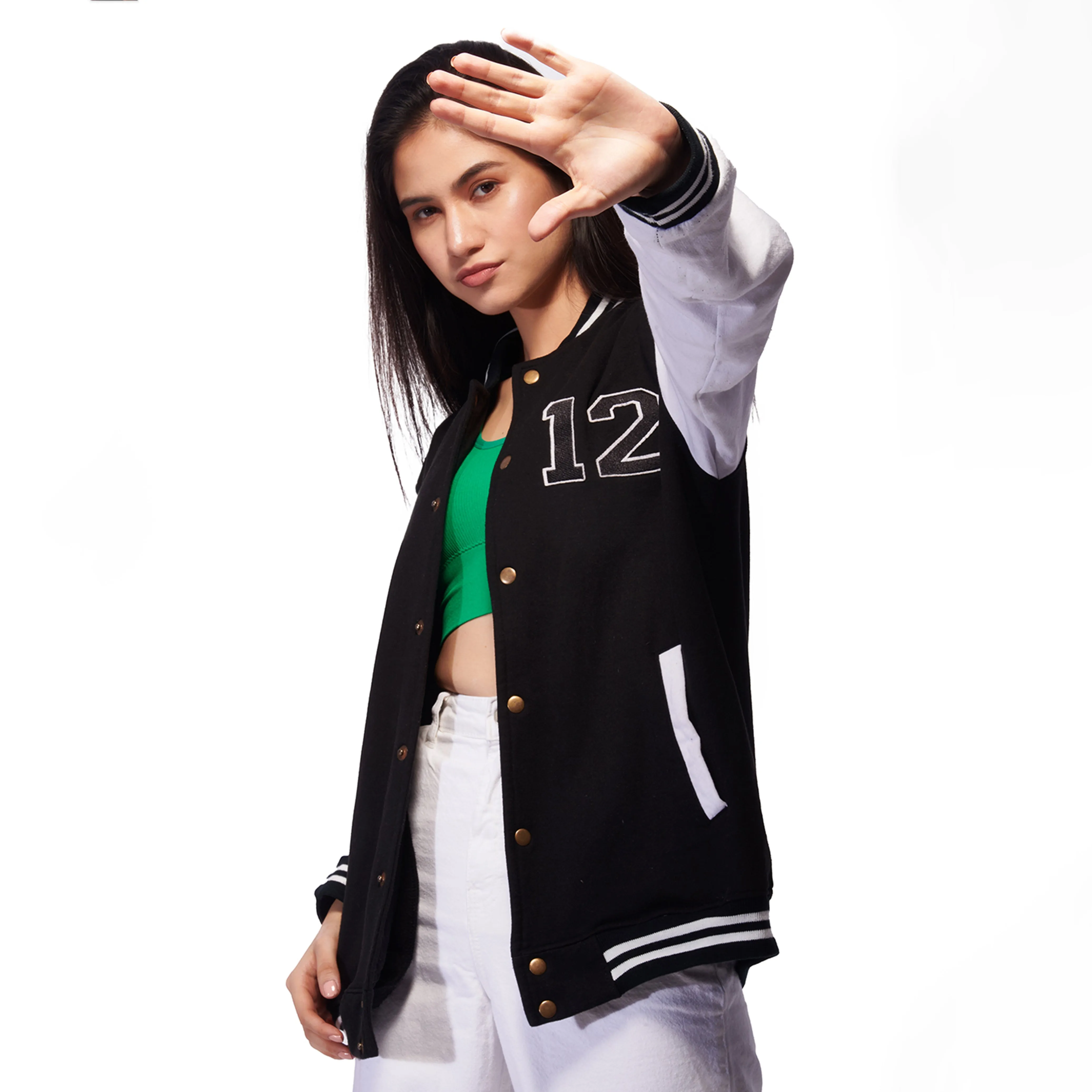 Black Unisex Varsity Jacket