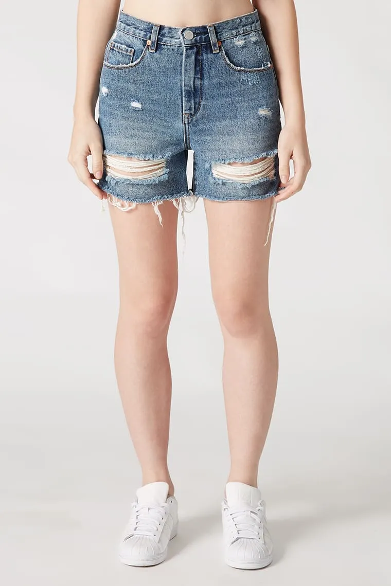 Blank NYC Cyber Hoarder High Rise Jean Shorts