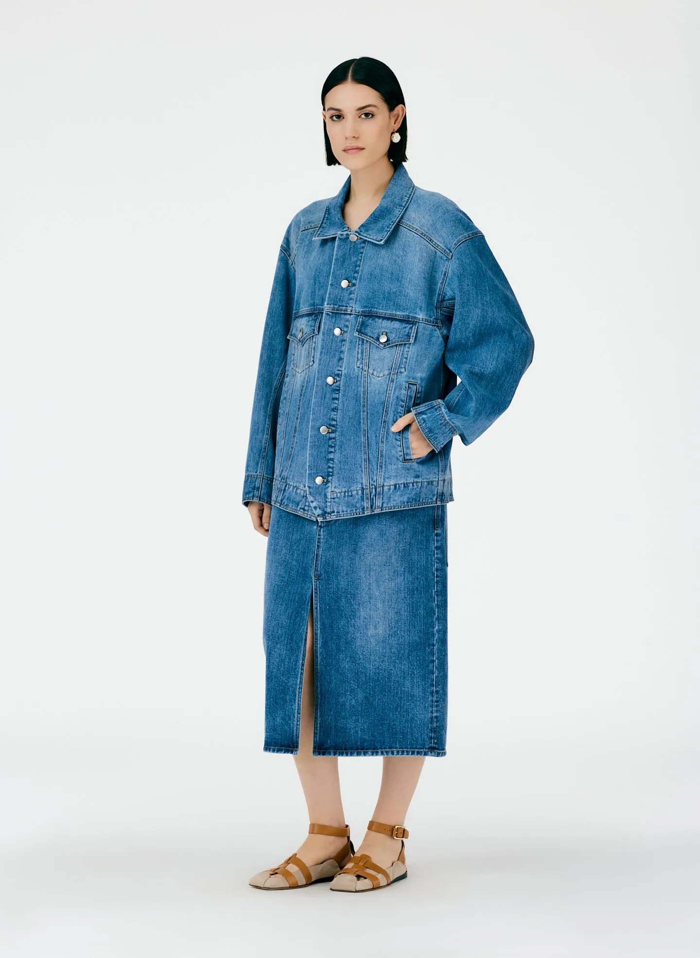 Classic Wash Oversized Jean Jacket