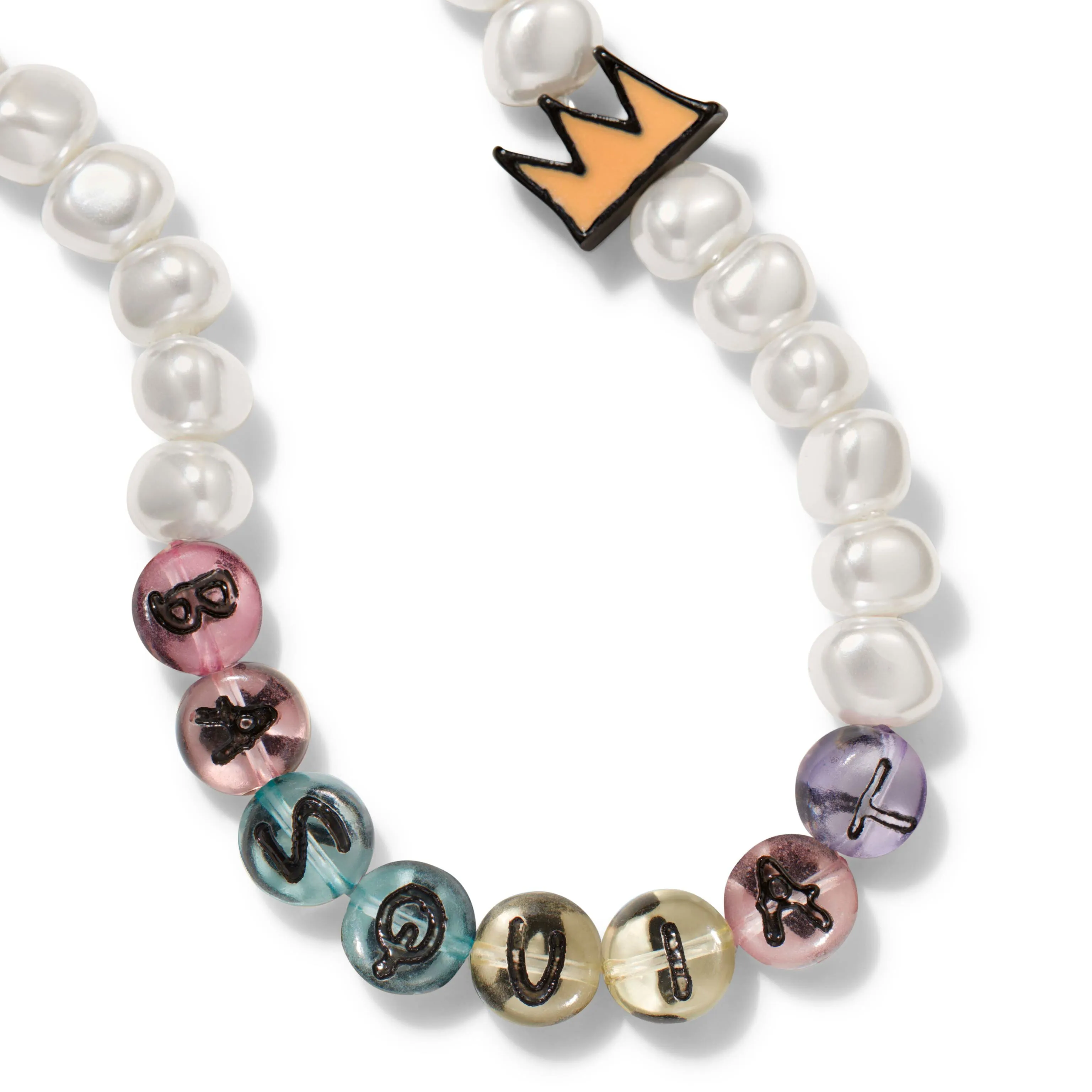 Crystal Haze x Basquiat Bead Necklace - Pearl