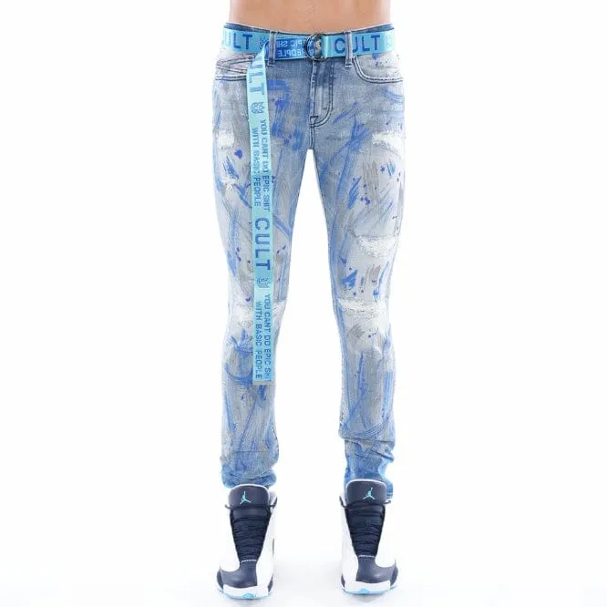 Cult Of Individuality Super Skinny Belted Denim (Scratch) 623A3-SS1P