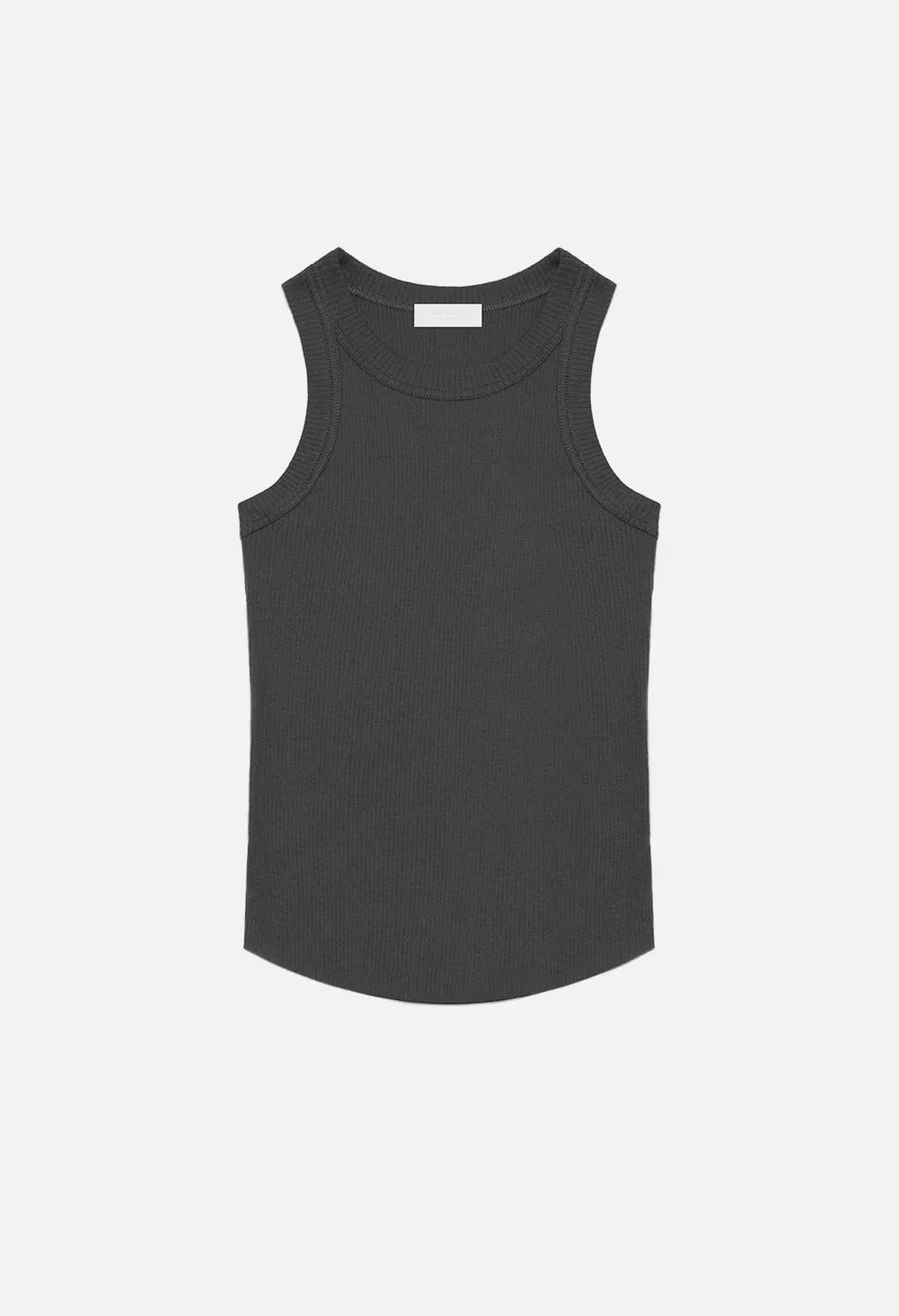 Dawn Cashmere Rib Tank / Charcoal