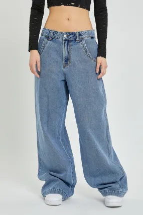 Denim Jean - Y2k Skater Mid- Waist