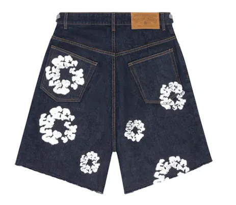 DENIM TEARS COTTON WREATH JEAN SHORT SELVEDGE