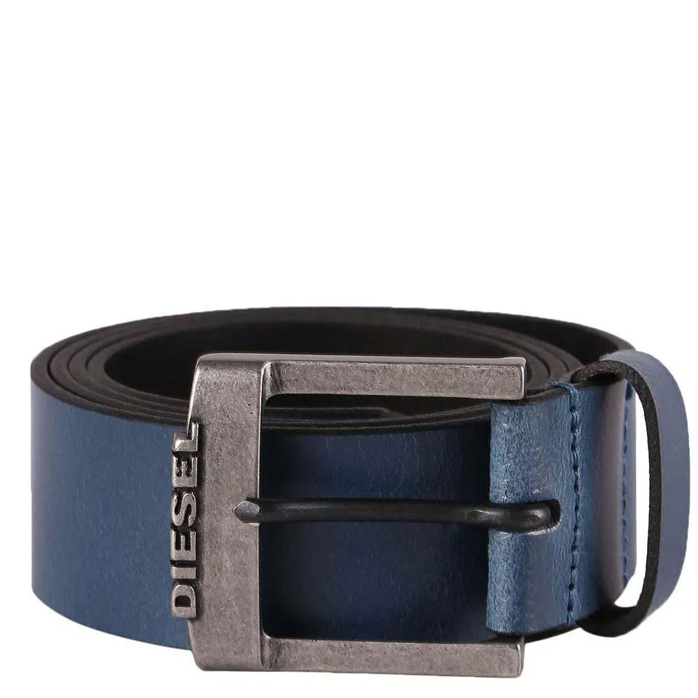 Diesel B-Deal Leather Belt - Blue