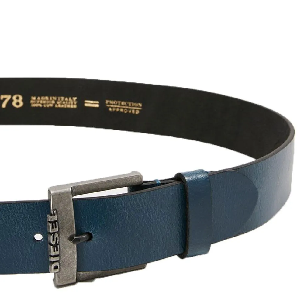 Diesel B-Deal Leather Belt - Blue