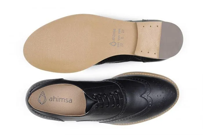 'Elena' Women's Vegan Oxfords by Ahimsa - Black