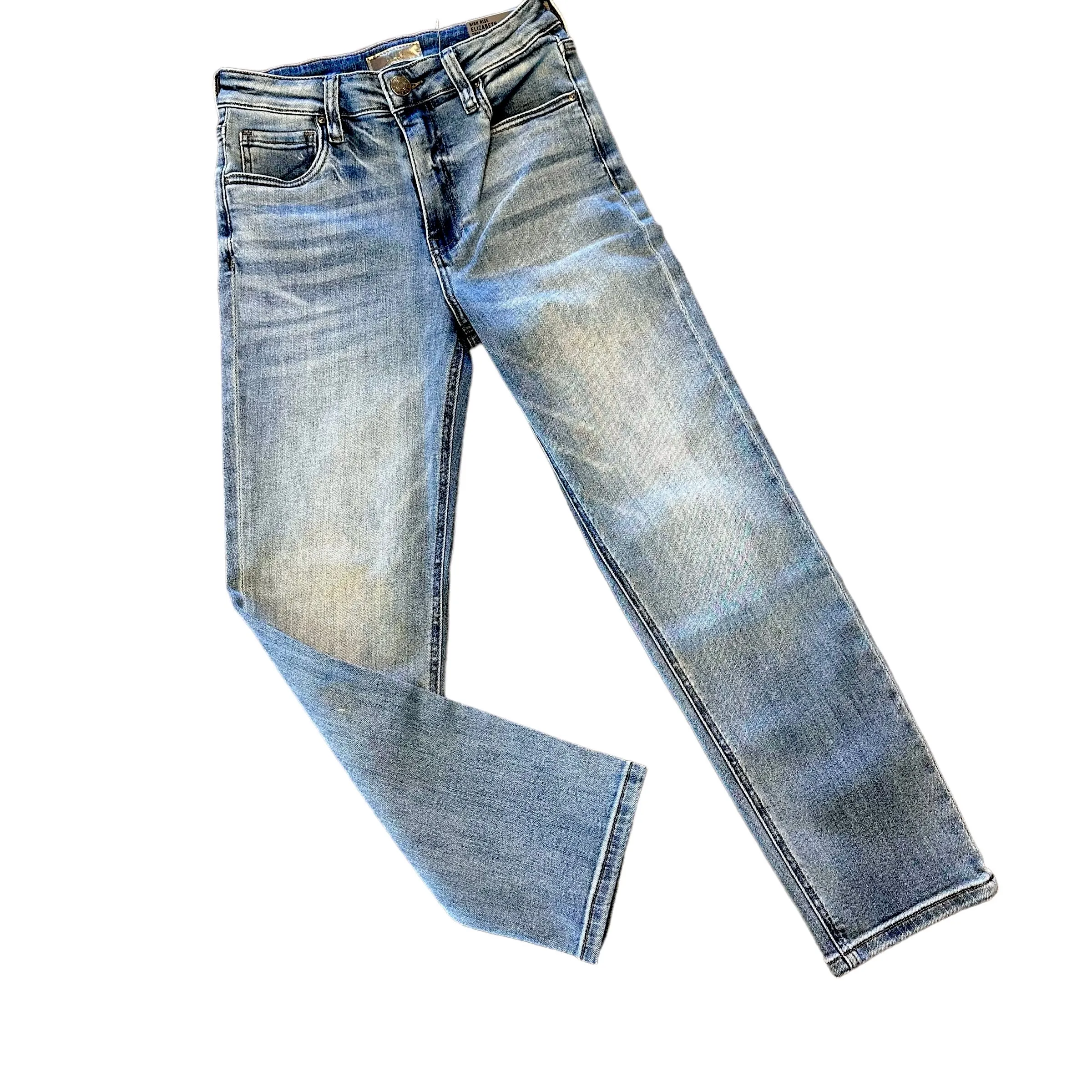 Elizabeth High Rise Crop Straight Leg Jean in supported by KUT Denim