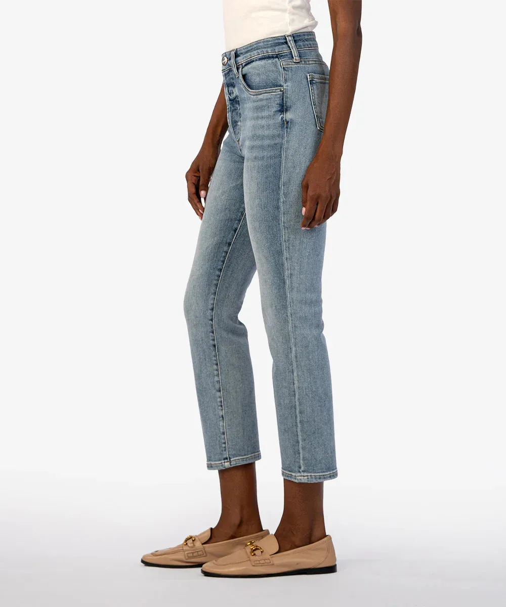 Elizabeth High Rise Crop Straight Leg Jean in supported by KUT Denim