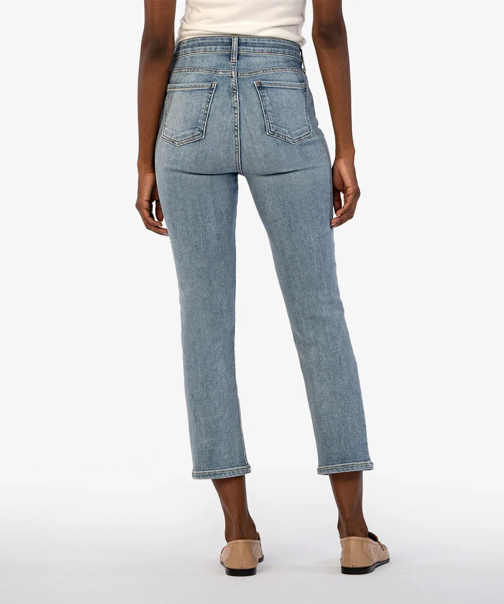 Elizabeth High Rise Crop Straight Leg Jean in supported by KUT Denim