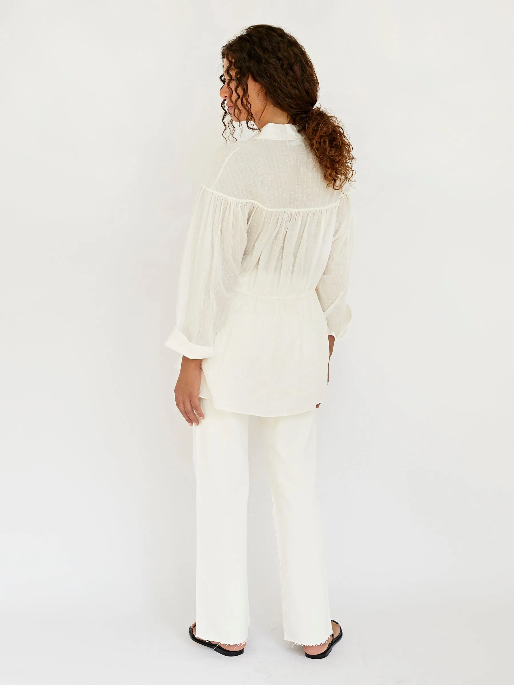 Embroidered Drawcord Tunic