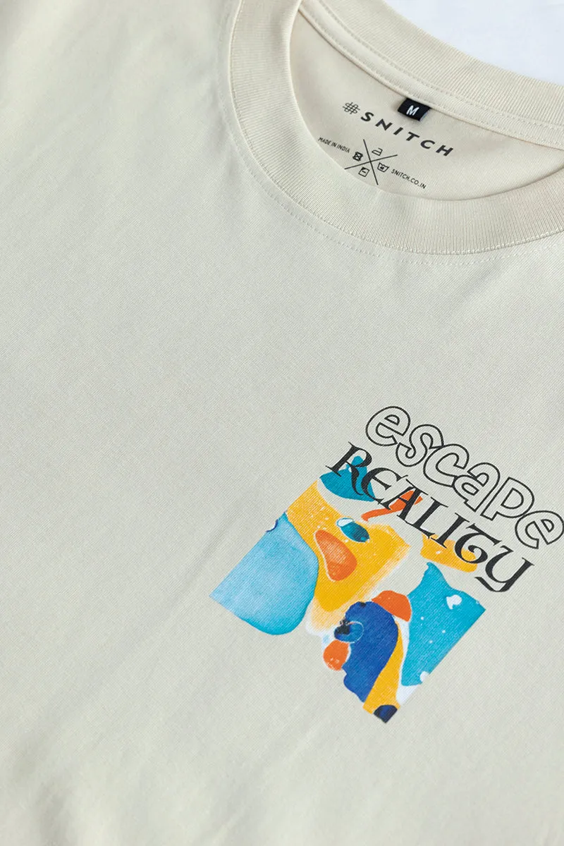 Escape Reality Cream Oversized T-Shirt