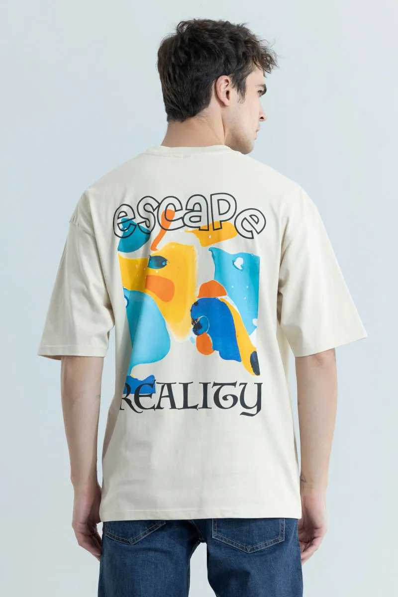 Escape Reality Cream Oversized T-Shirt