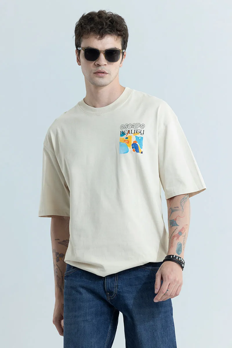 Escape Reality Cream Oversized T-Shirt