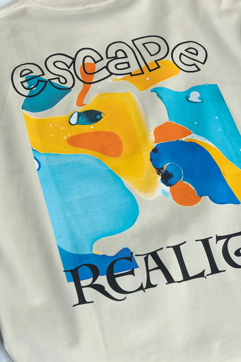 Escape Reality Cream Oversized T-Shirt