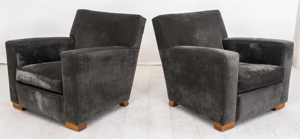 Frank Style Art Deco Club Armchairs, 2