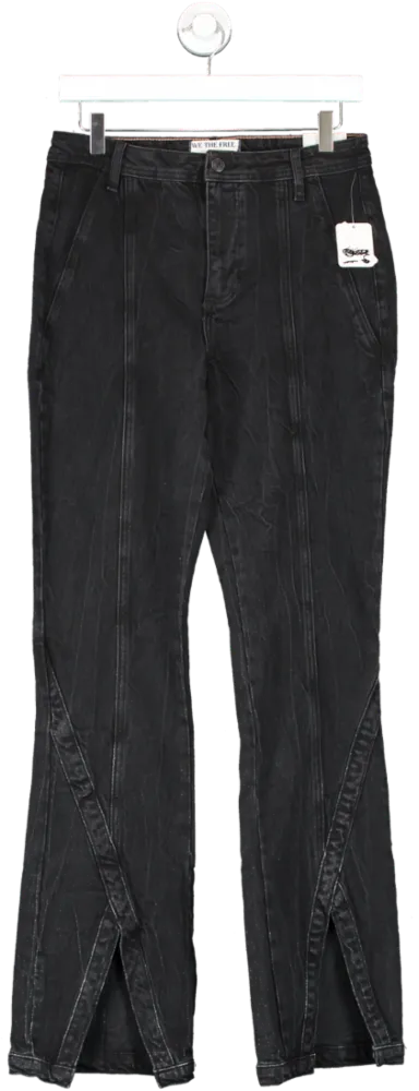 Free People Black Curvy Mona Flared Jean W28