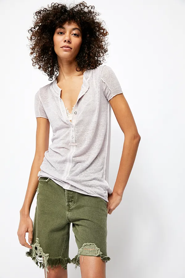 Free People - Light Grey Kia Tee