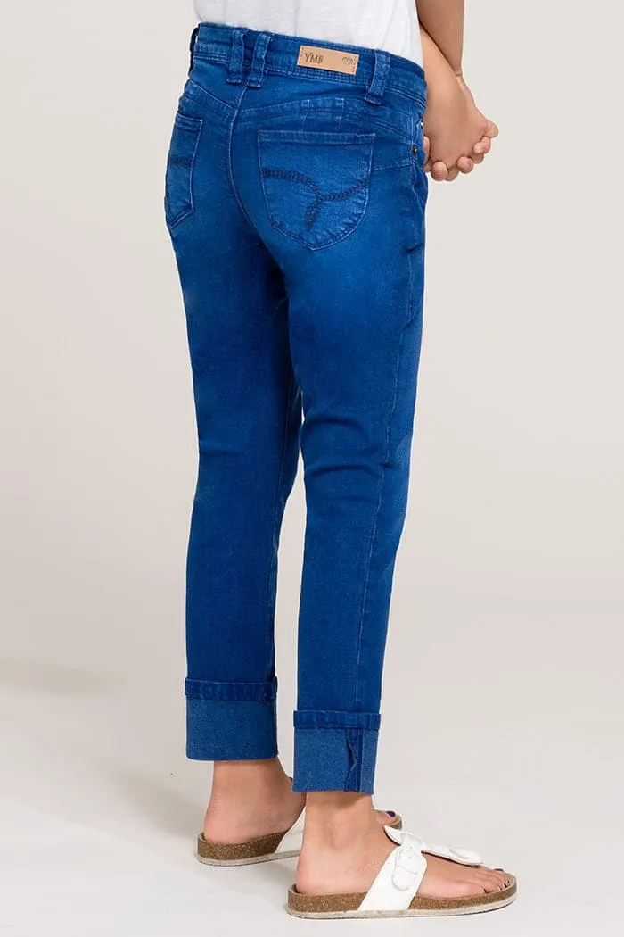 Girls WannaBettaFit Cuff Skinny Jeans