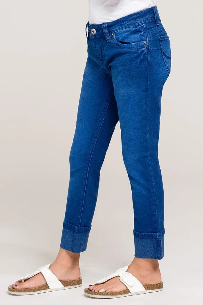 Girls WannaBettaFit Cuff Skinny Jeans