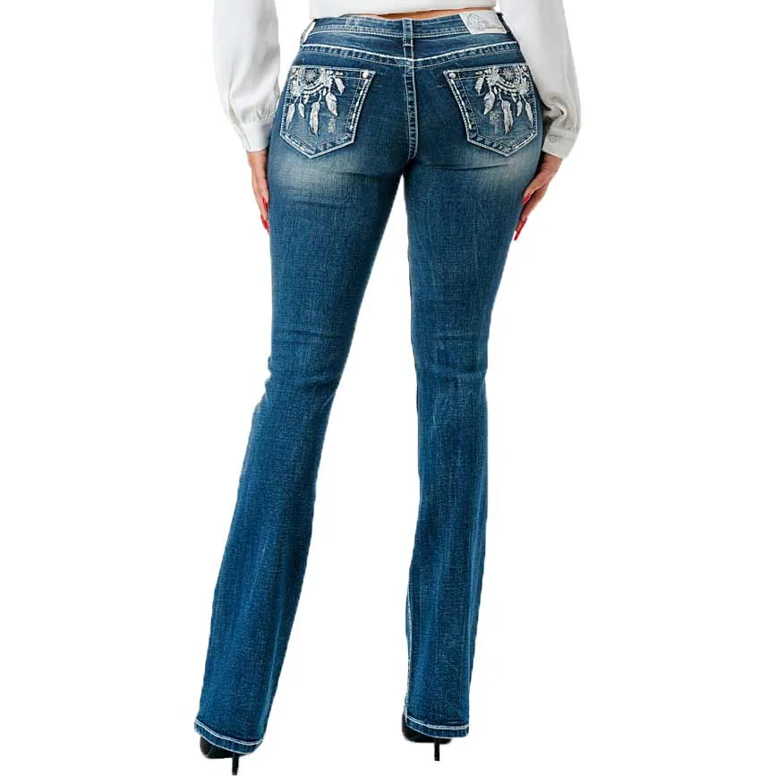 Grace in LA Women's Dreamcatcher Bootcut Jeans