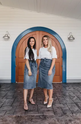 High Waist Stylish Denim Skirt