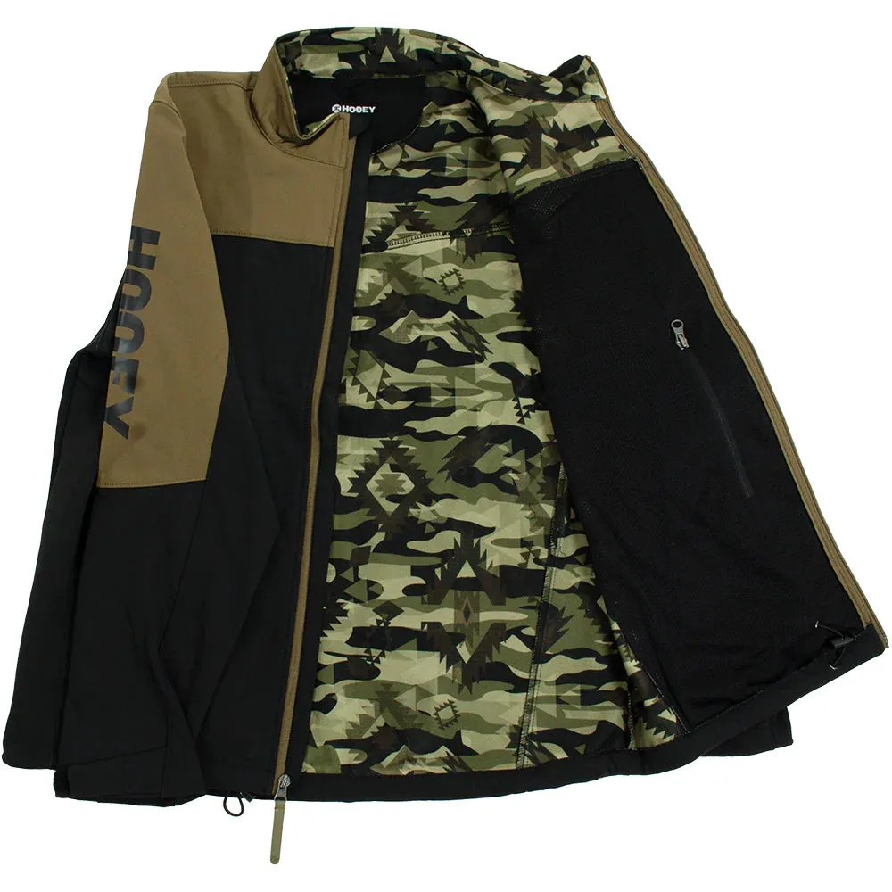 HOOEY HOOEY SOFTSHELL JACKET BLACK/OLIVE