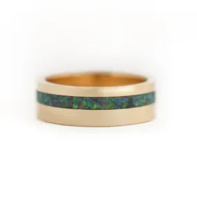 Jean Mens Band With Opal Inlay