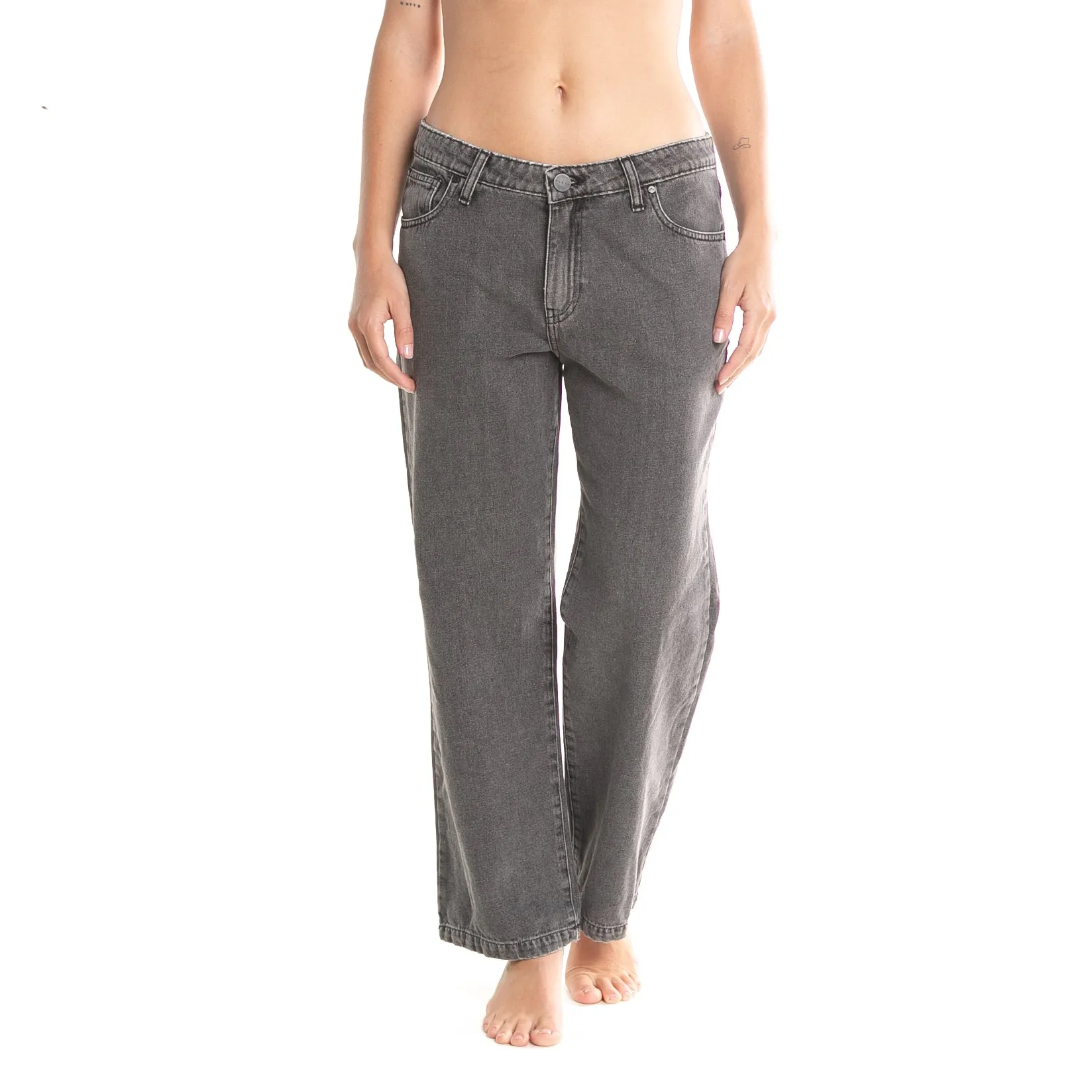 Jean Rusty Hansen High Waisted Pant Ld Stone Black