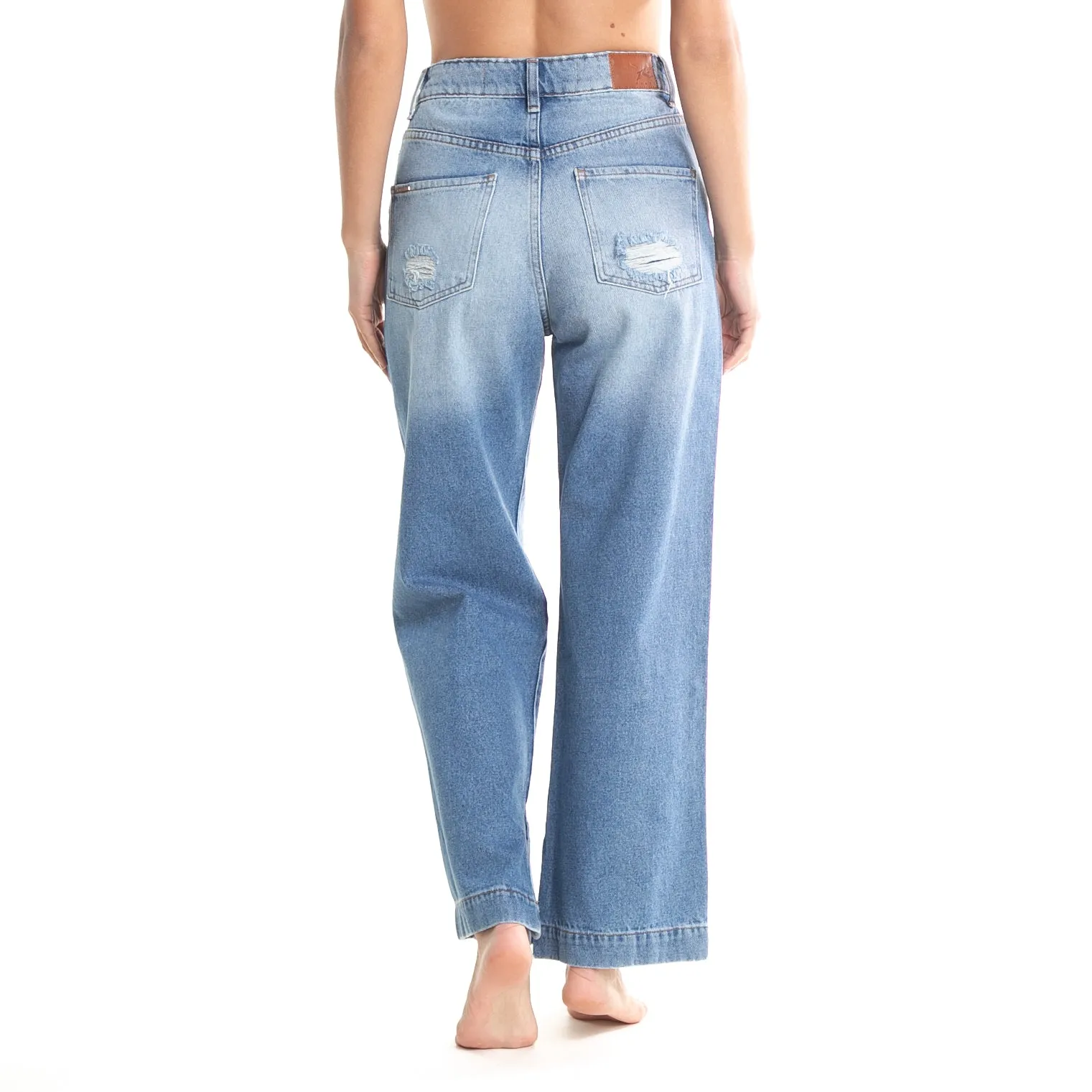 Jean Rusty High Block Baggy Jean Ld Light Blue