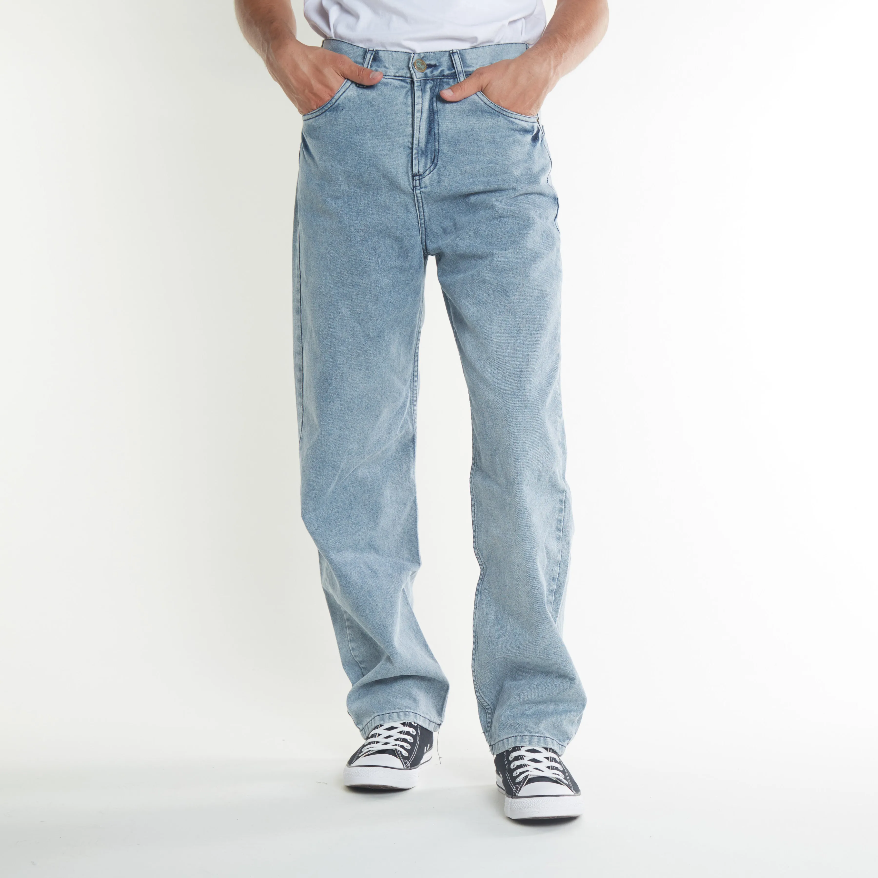 Jean Vulk Baggy Soren Vintage Blue - Trendy Loose-Fit Denim Pants for a Casual Chic Look