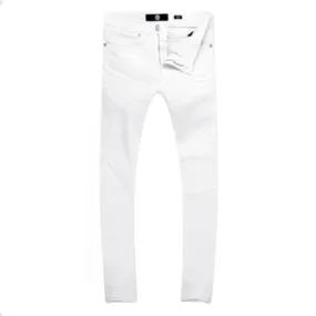 Jordan Craig Ross Skinny Tapered Fit Shred Denim (White) JR955