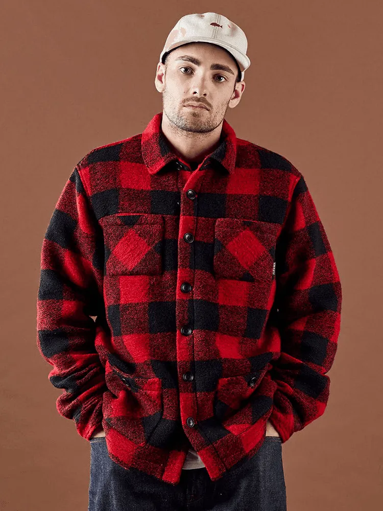 Just Another Fisherman Wool Haven Jacket - Red / Black