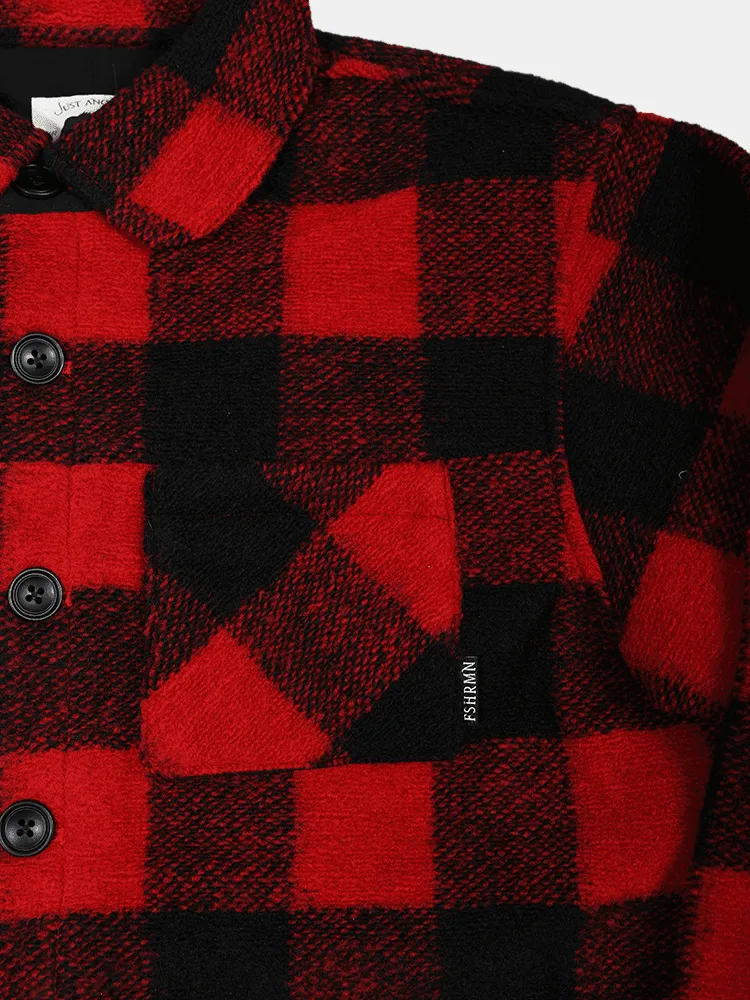 Just Another Fisherman Wool Haven Jacket - Red / Black