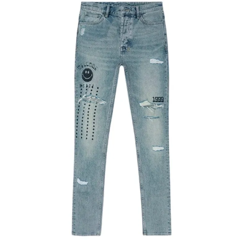 Ksubi Van Winkle Throw Bak Trash Denim Jean (Indigo Denim) MPS24DJ013