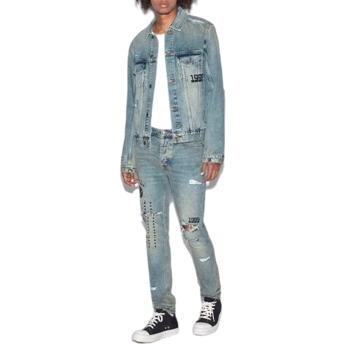 Ksubi Van Winkle Throw Bak Trash Denim Jean (Indigo Denim) MPS24DJ013