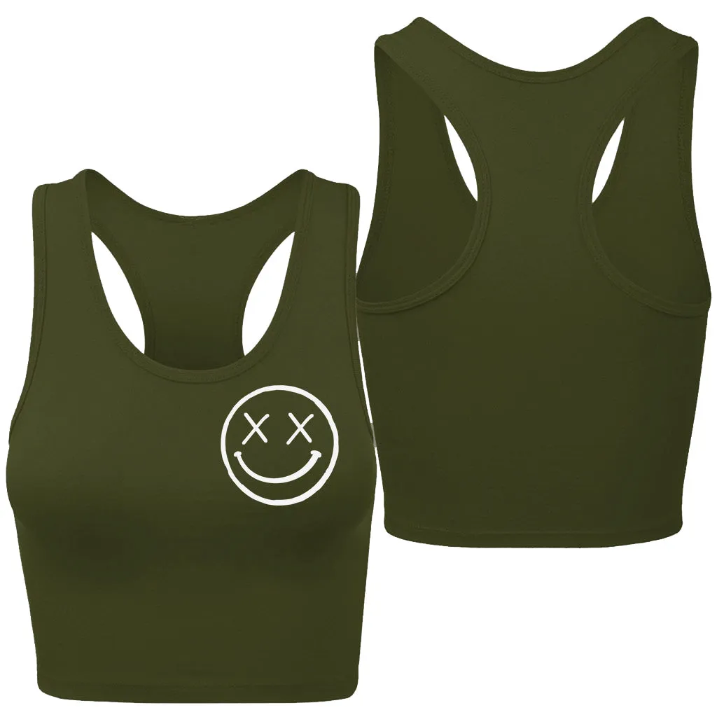 Ladies "OG Smile" Racerback Crop Tank | Basic