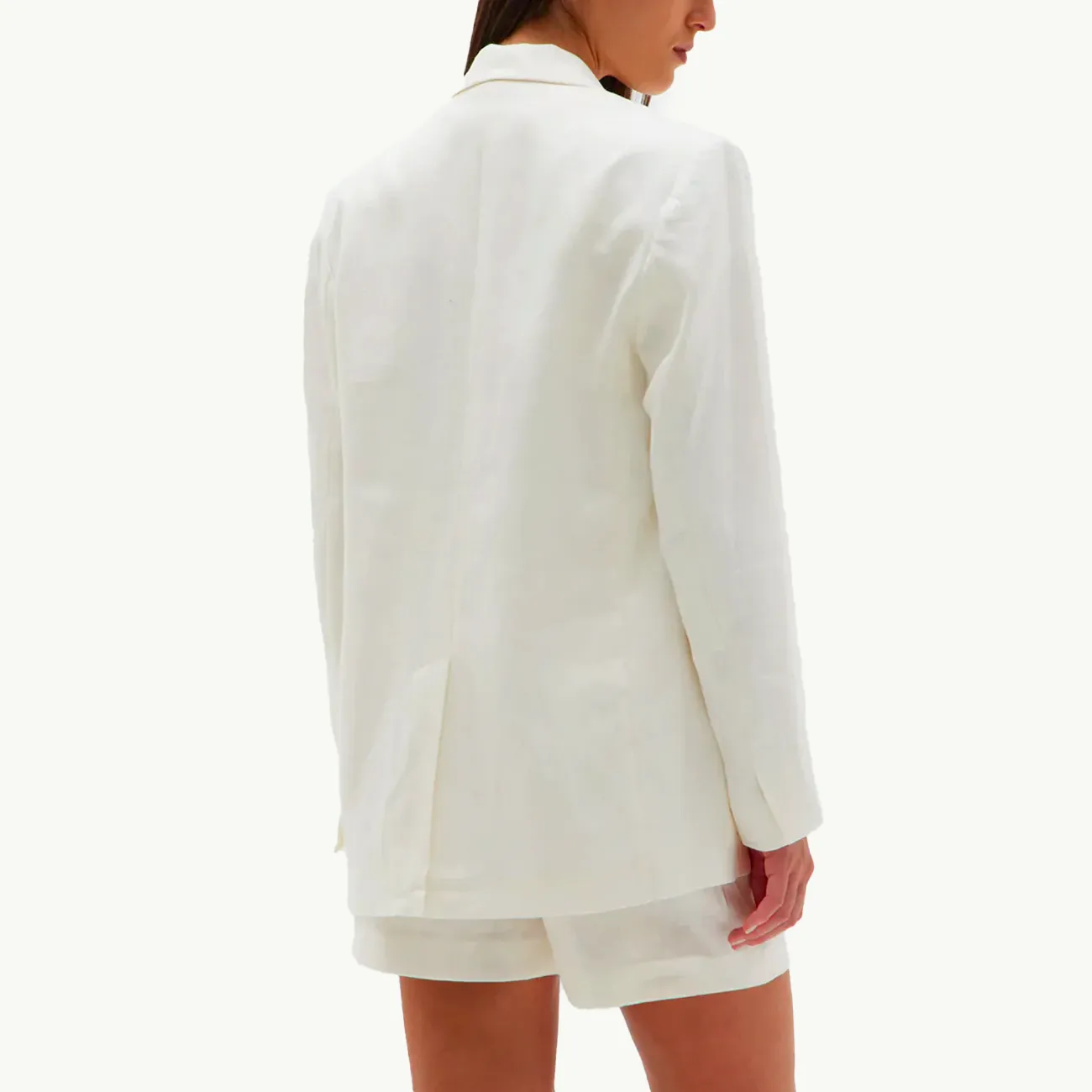 LEILA LINEN JACKET ANTIQUE WHITE