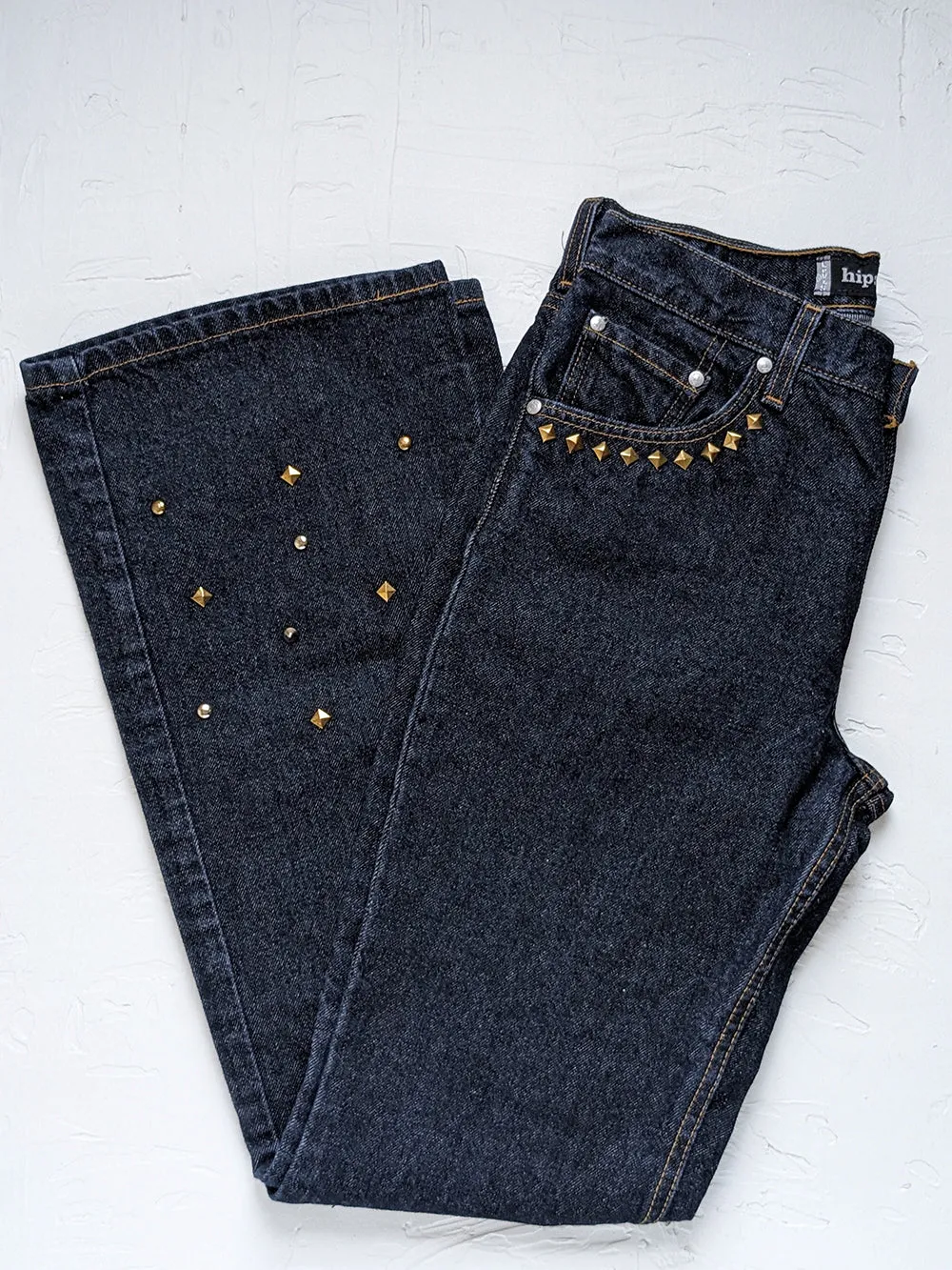 Levis Silver Tab Bedazzled Dark Wash Flare Jeans