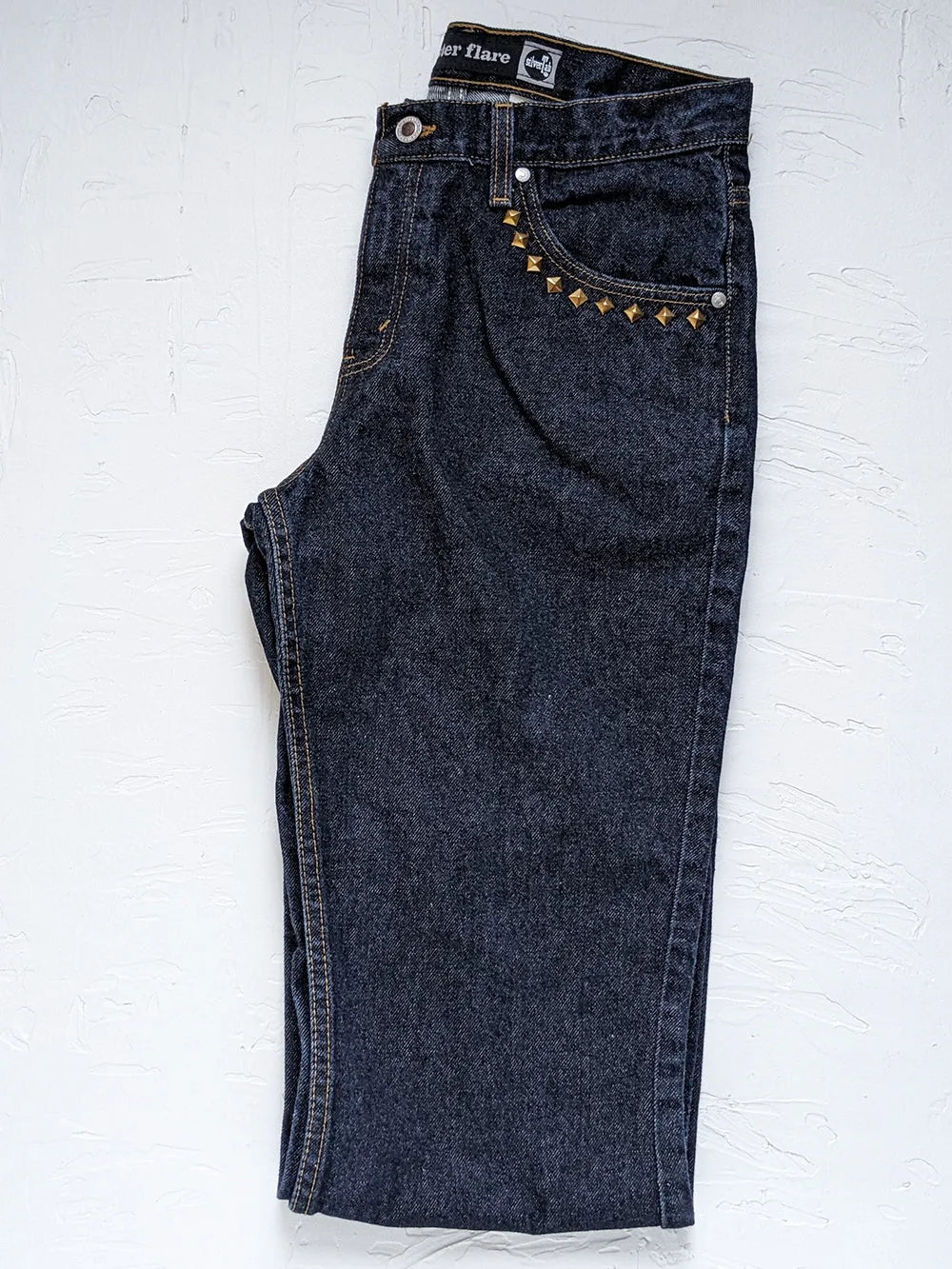 Levis Silver Tab Bedazzled Dark Wash Flare Jeans