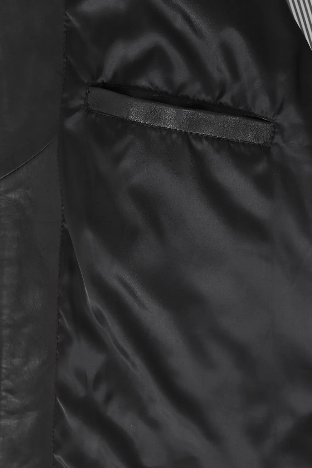 Men's Leather Black Quilted Jacket - A Fusion of Style & Comfort - 'KEN'